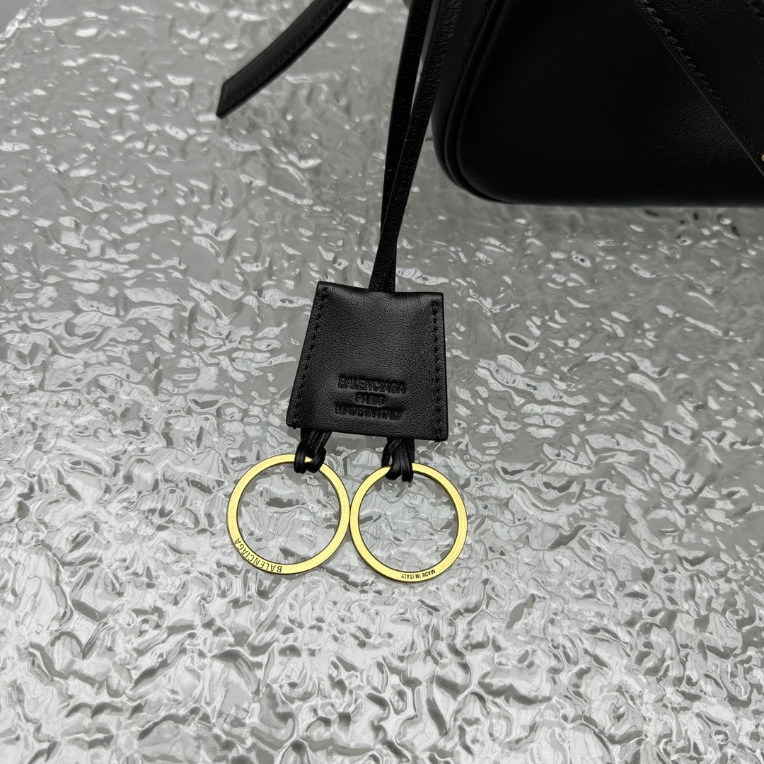 Balenciaga Small Bel Air Black Calfskin Leather Shoulder Bag