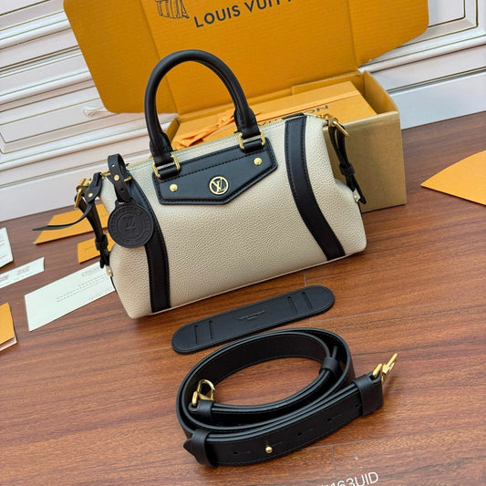 Louis Vuitton Biker PM Bag in Pixel Grège Lambskin with Black Leather Trim