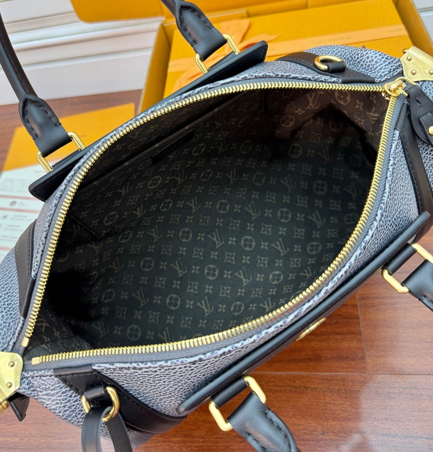 Louis Vuitton LV Biker MM Bag in Dark Denim Pixel Lambskin Leather