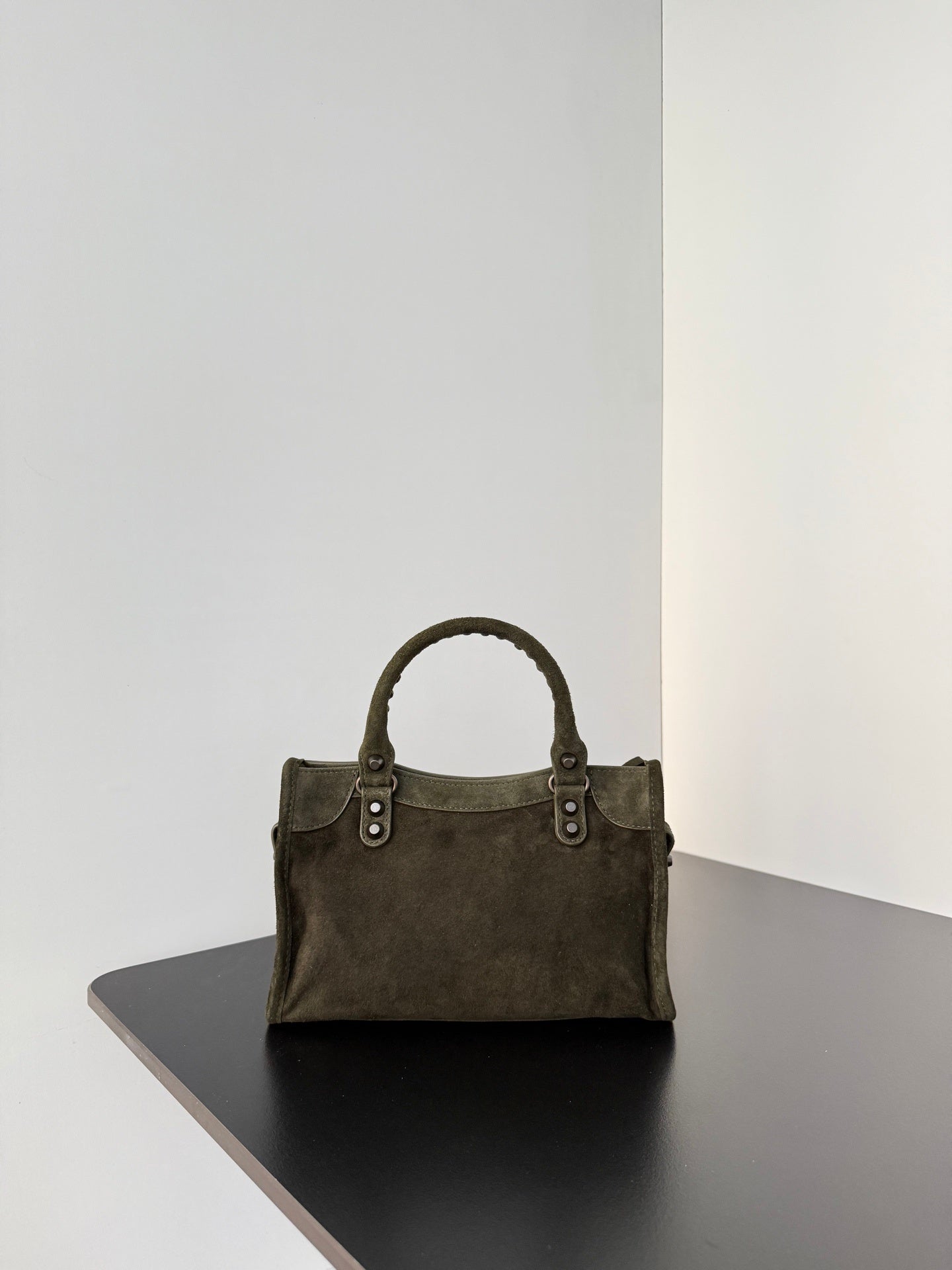 Balenciaga Le City Small Khaki Leather Bag