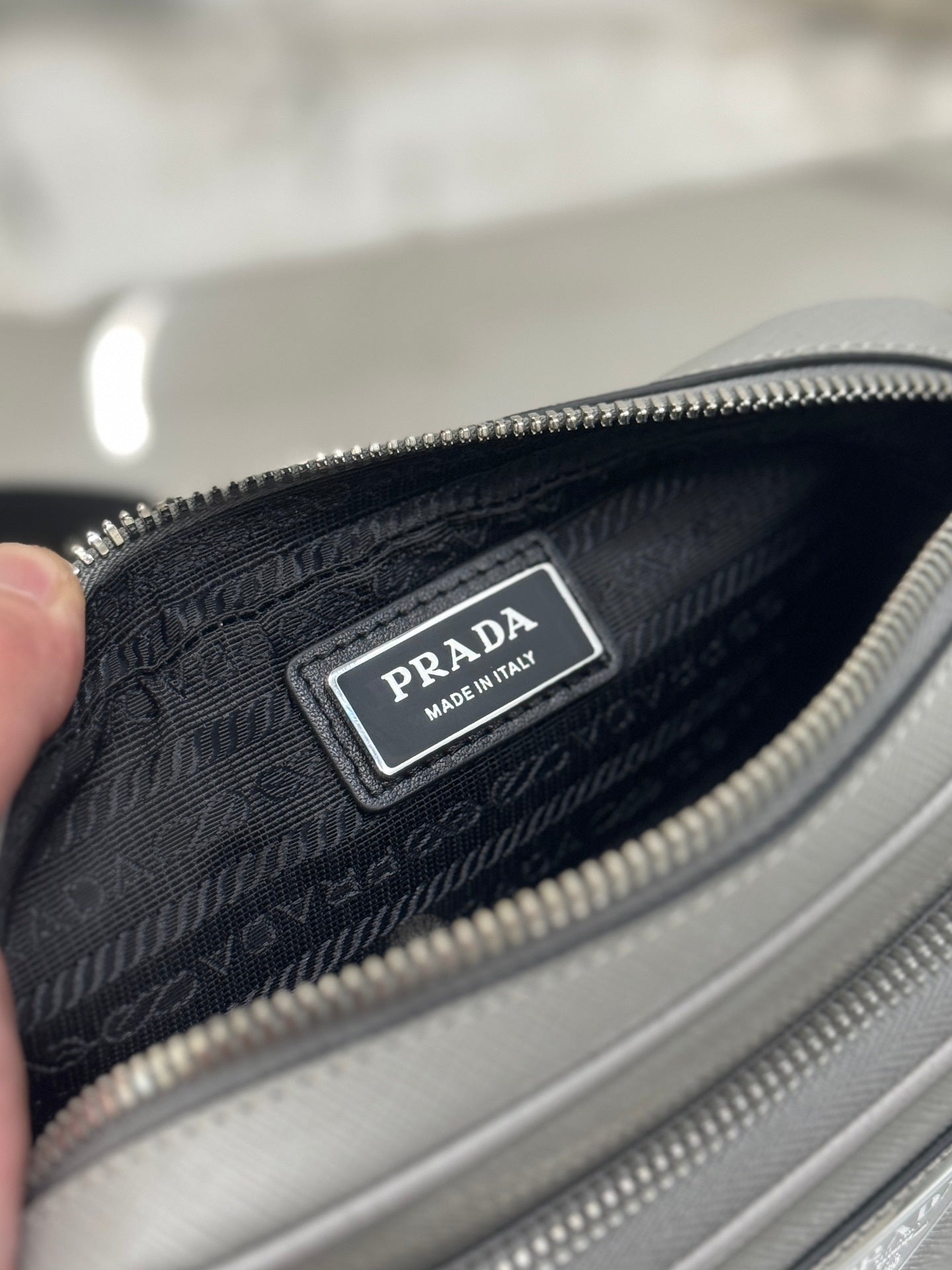 Prada Men's Saffiano Leather Crossbody Bag with Pouch – Luxury Designer Shoulder Bag