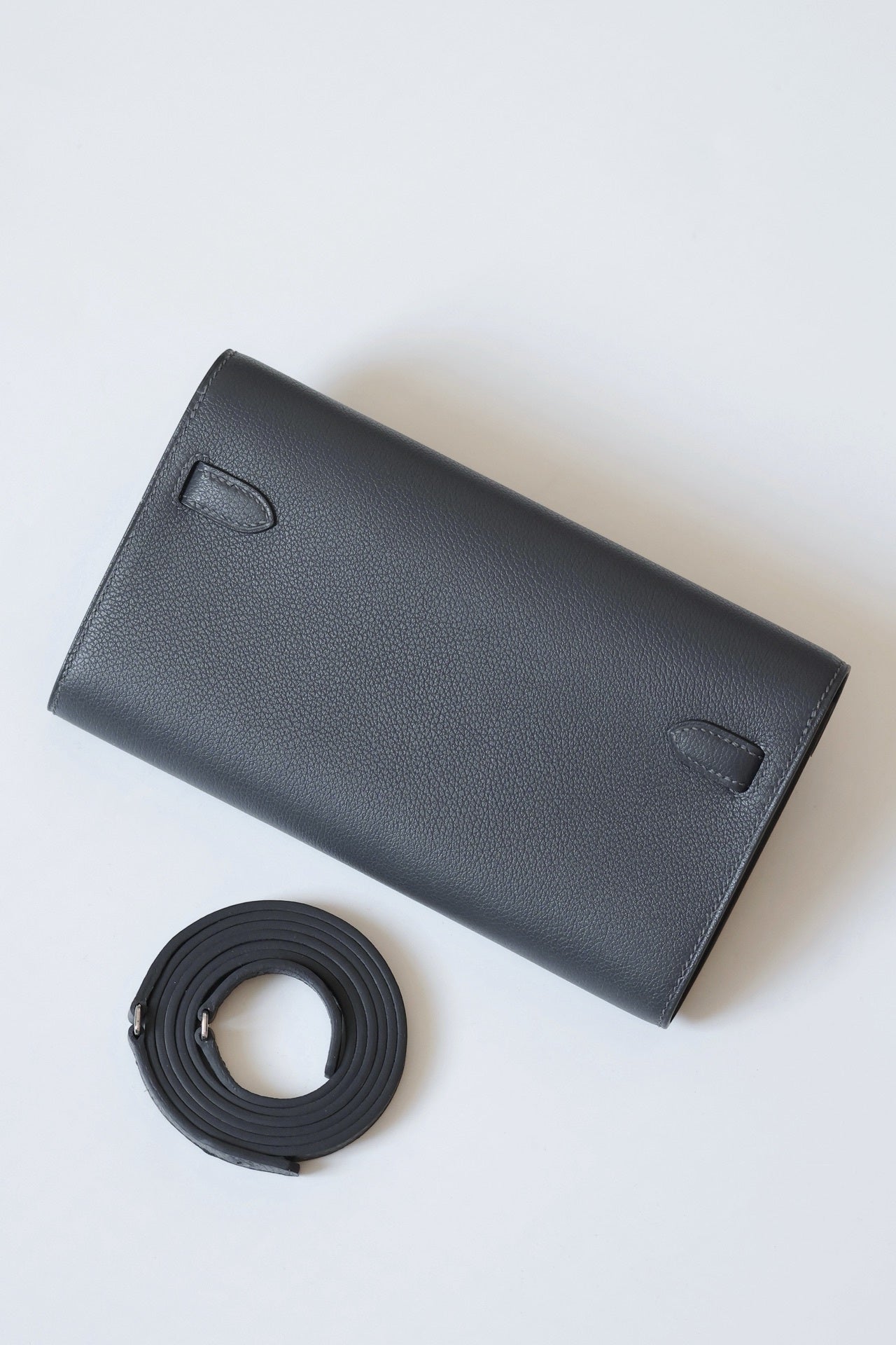 Hermès Kelly Classique To Go Black Leather Wallet