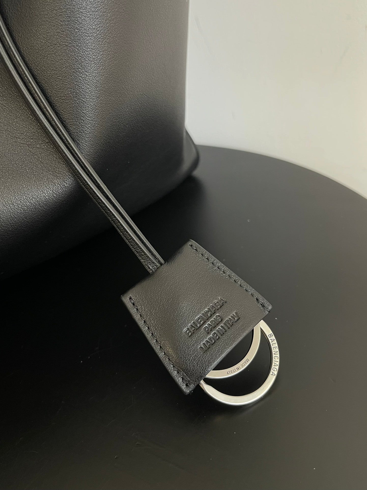 Balenciaga Rodeo Tote Bag Black Calfskin Aged-Silver Hardware