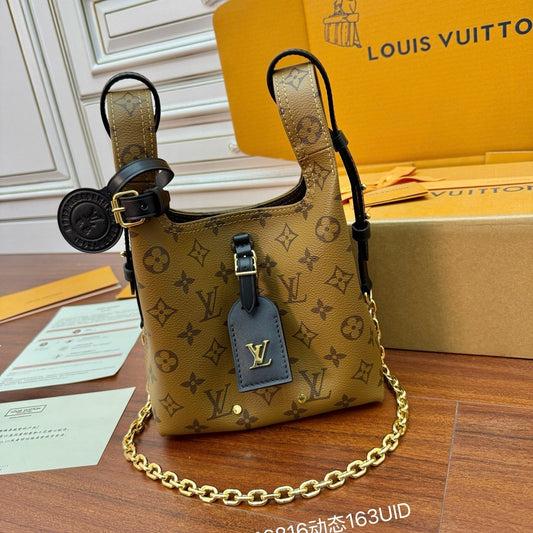 Louis Vuitton Atlantis BB Handbag Monogram Reverse Canvas with Cowhide Leather & Gold Hardware