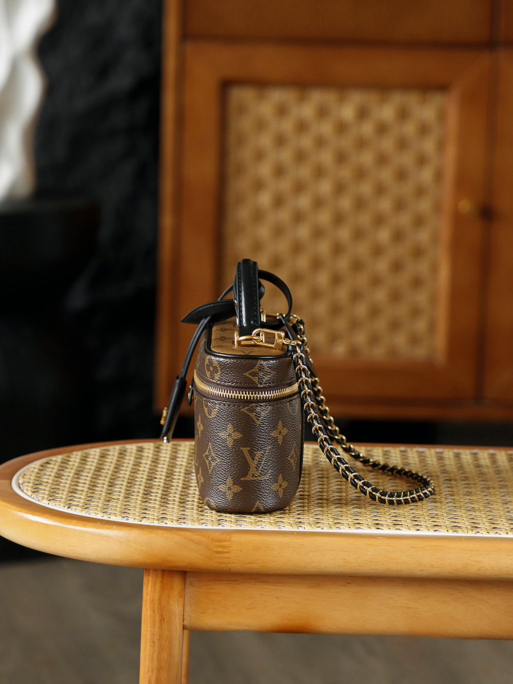Louis Vuitton Vanity PM Bag in Monogram & Monogram Reverse Canvas