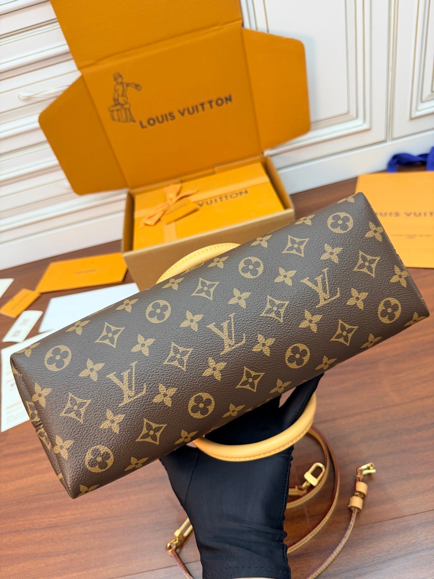 Louis Vuitton Monogram Ever More PM Handbag with Cowhide Leather Trim