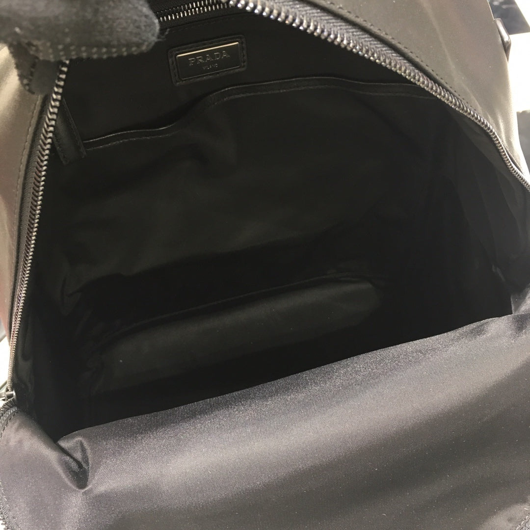 Prada Sporty Chic Black Calf Leather Backpack