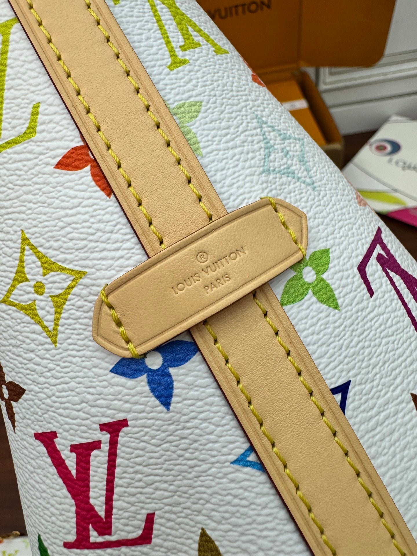 Louis Vuitton x Takashi Murakami CarryAll PM – White Monogram Canvas