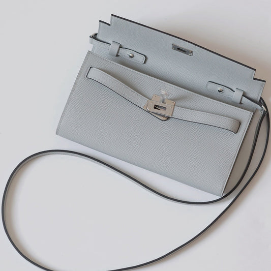 Hermès Kelly Classique To Go Bleu Glacier Epsom