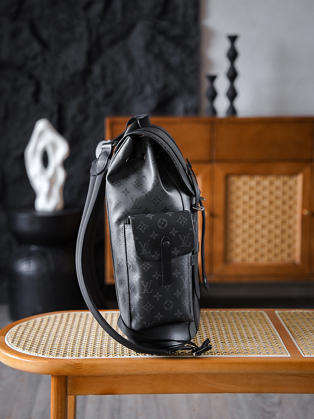 Louis Vuitton Christopher Backpack in Monogram Eclipse Reverse