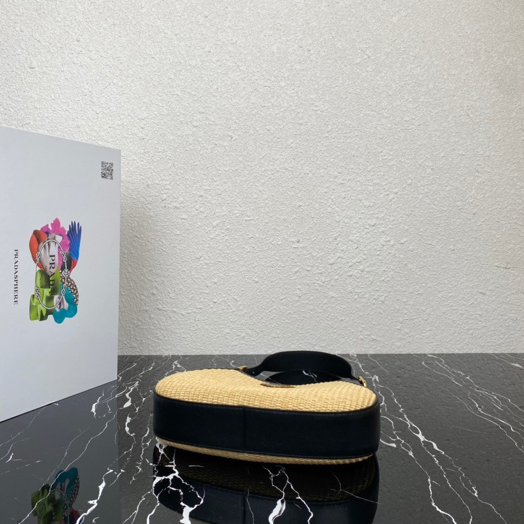 Prada Woven Cleo Shoulder Bag