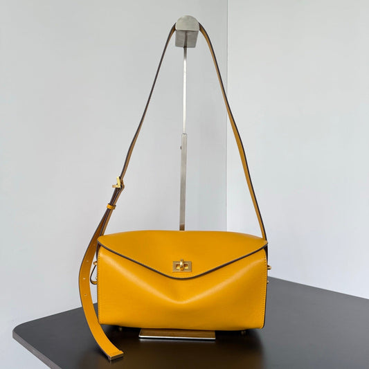 Balenciaga Le 7 Medium Curry Yellow Shoulder Bag