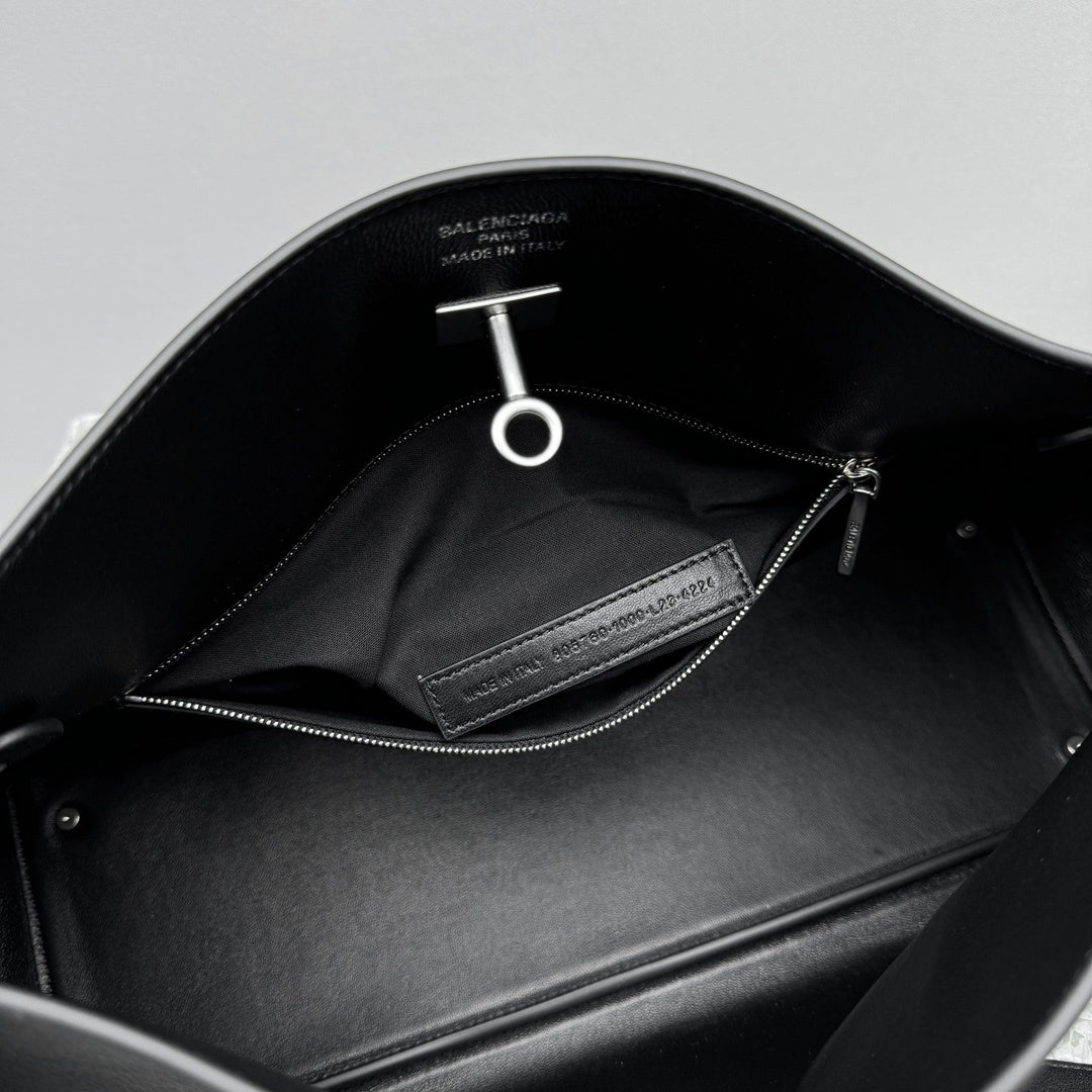 Balenciaga Bel Air Shoulder Bag | Luxury Leather Handbag with Turn-Lock Closure