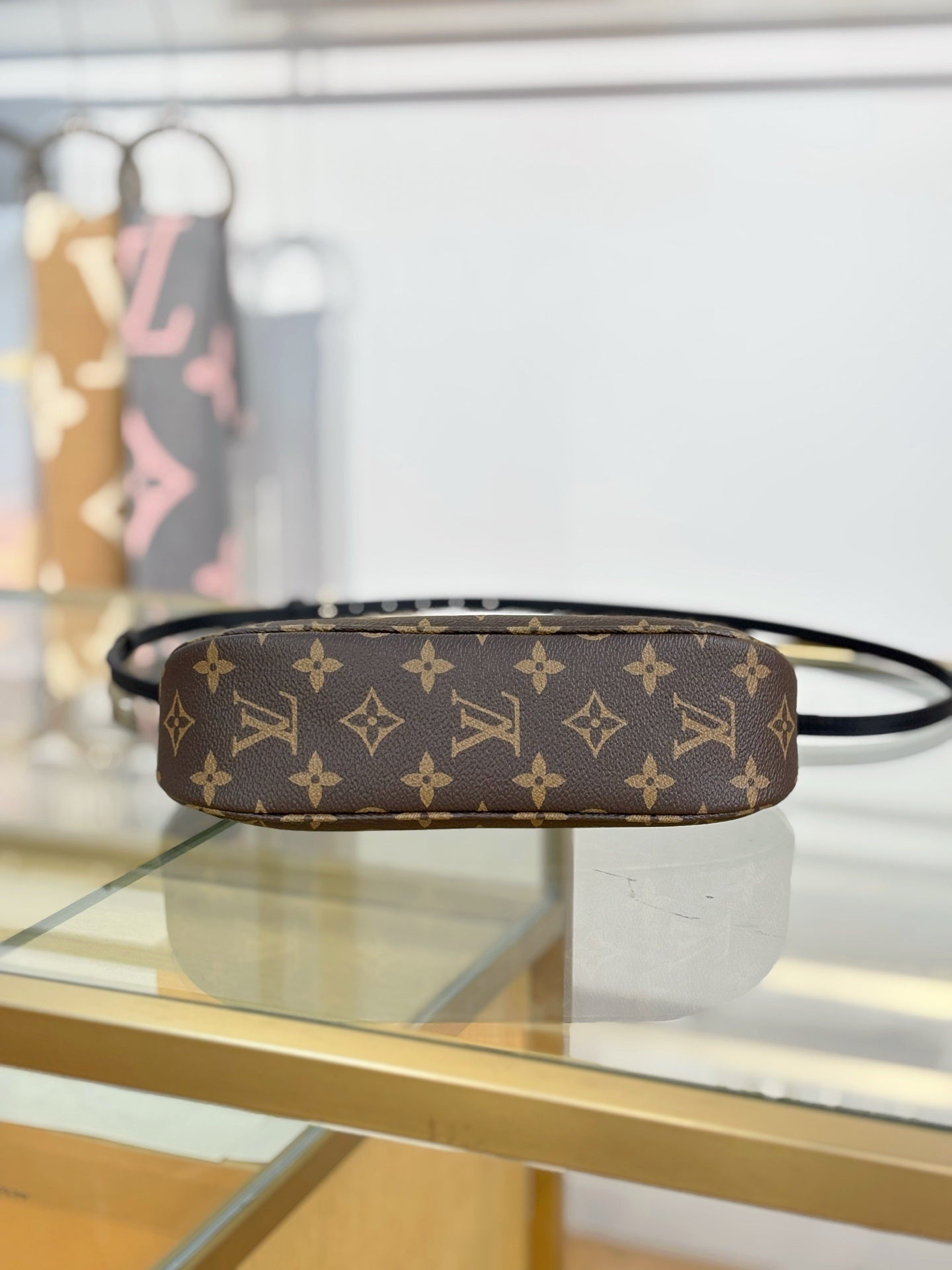 Louis Vuitton Catchy PM Bag – Monogram Canvas with Black Leather Trim & Gold Hardware