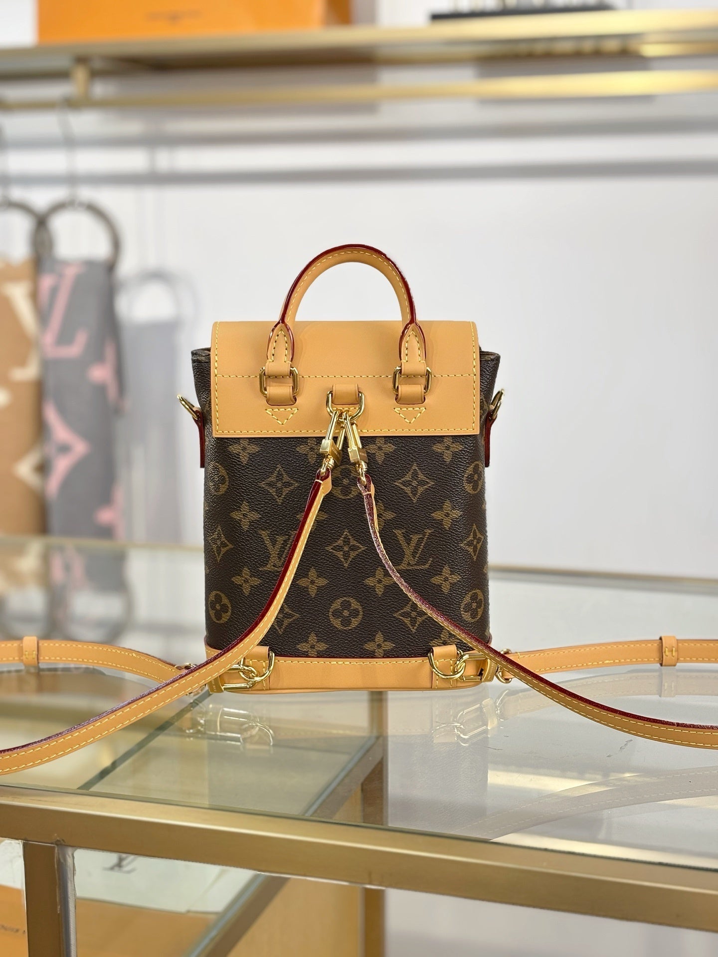 Louis Vuitton Soho Mini Backpack – Monogram Canvas with Natural Cowhide Trim