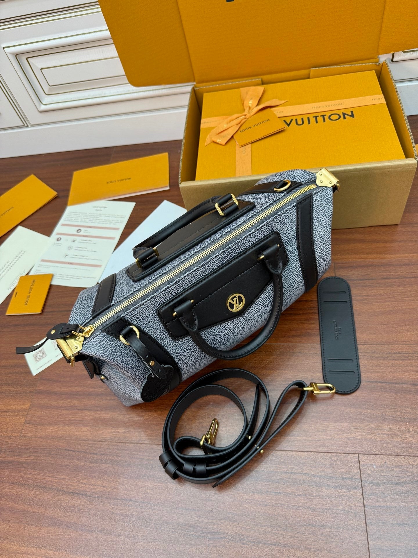 Louis Vuitton LV Biker MM Bag in Dark Denim Pixel Lambskin Leather