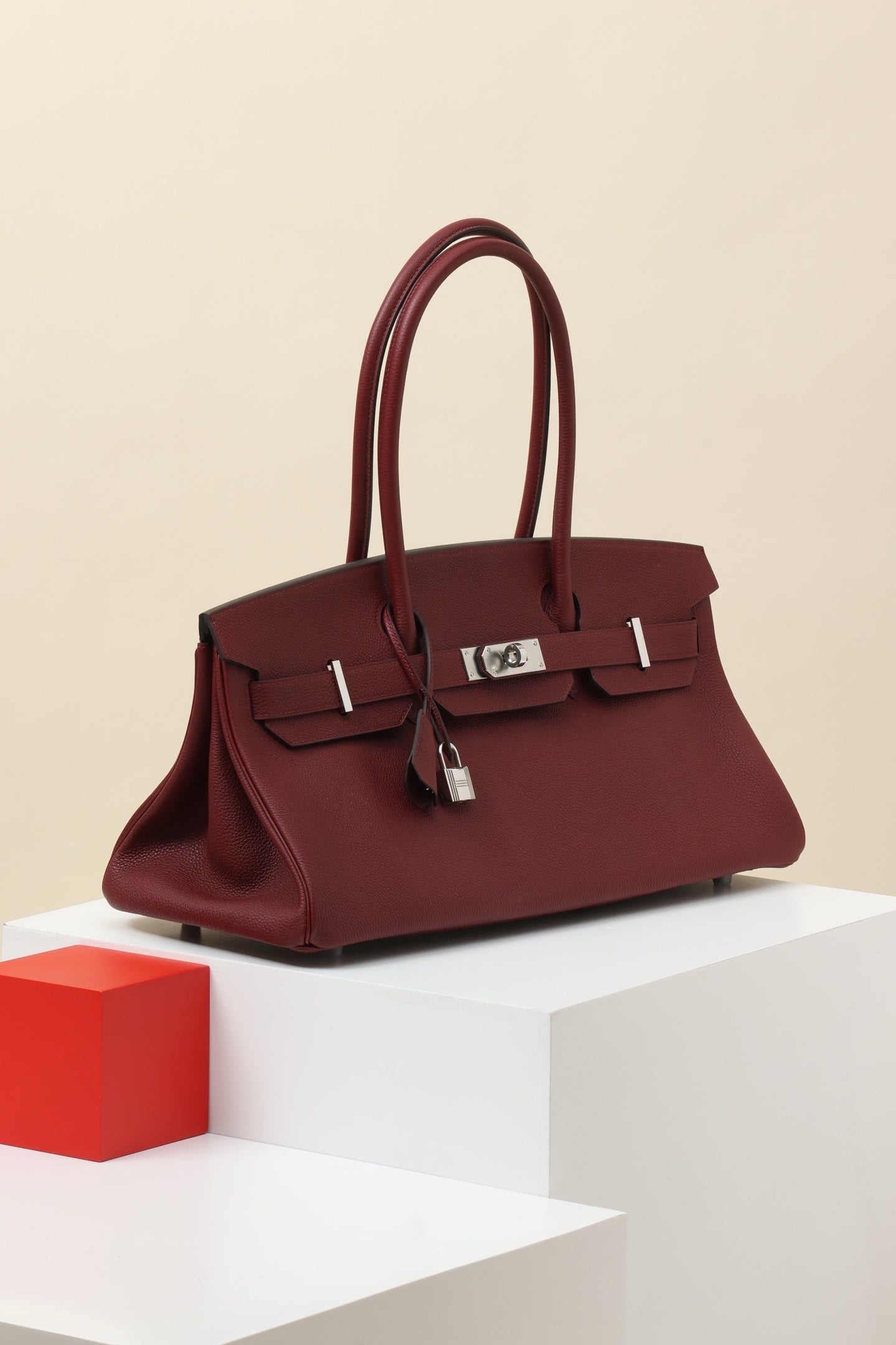 Hermès Birkin 35 Rouge H Leather with Palladium Hardware