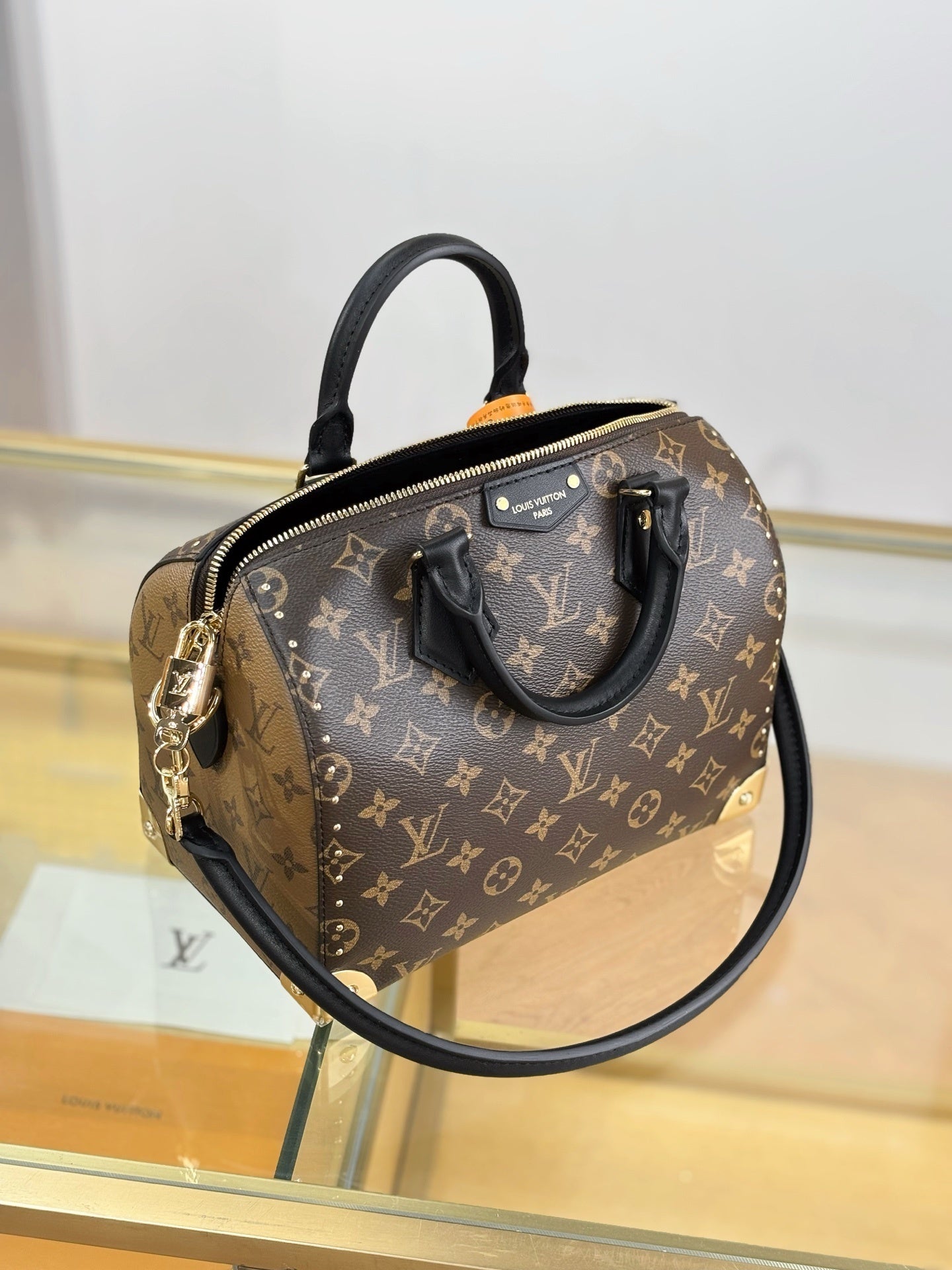 Louis Vuitton Speedy Trunk 20 in Monogram Canvas with Black Cowhide Leather Trim & Gold-Tone Hardware