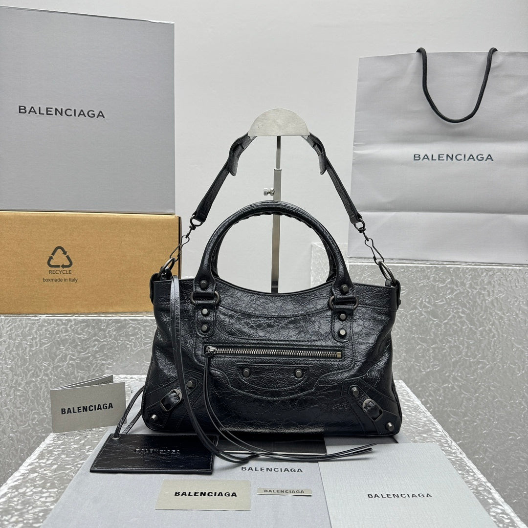 Balenciaga Le City First Black Arena Lambskin