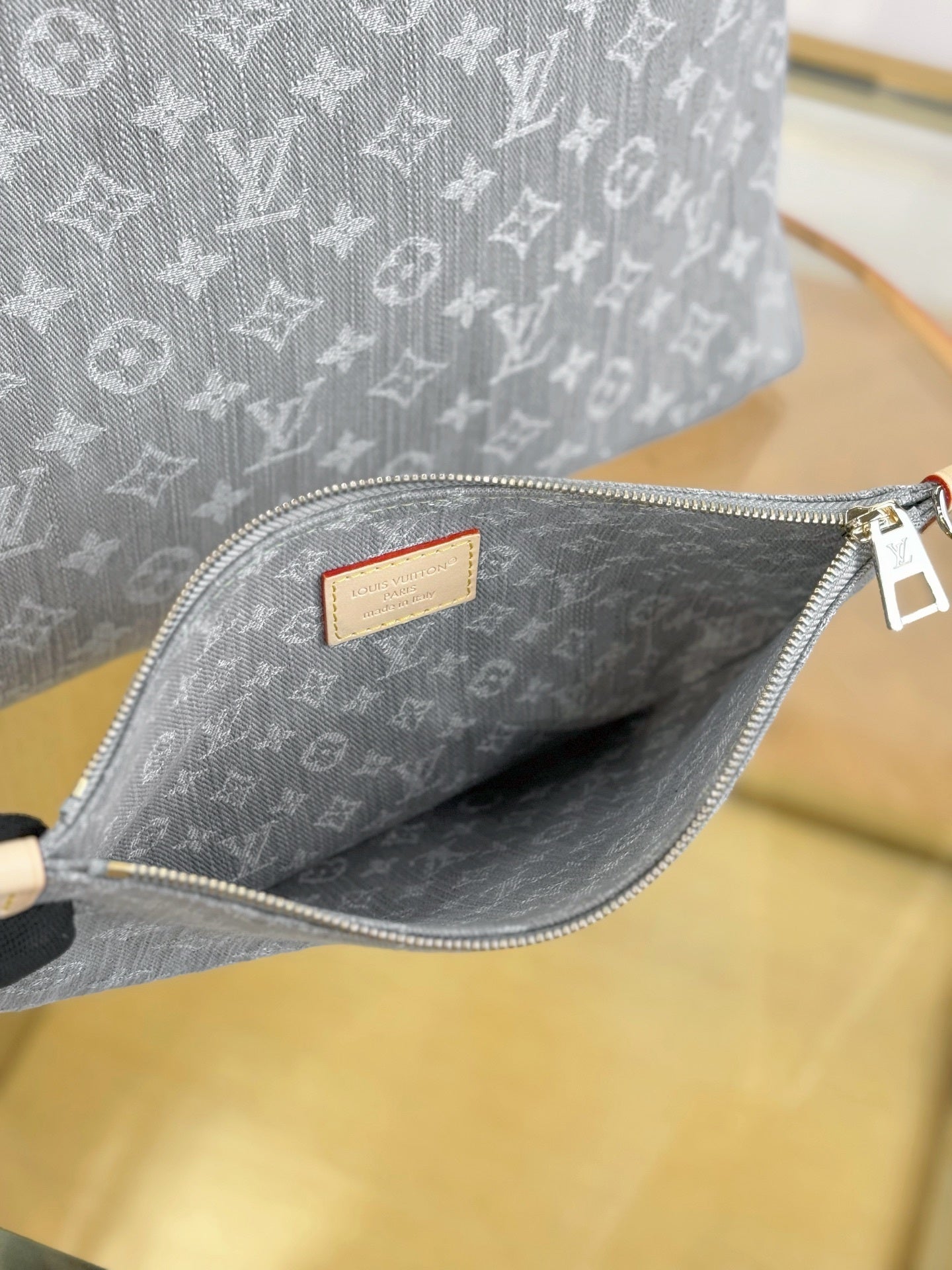 Louis Vuitton Carryall MM in Blue Monogram Denim
