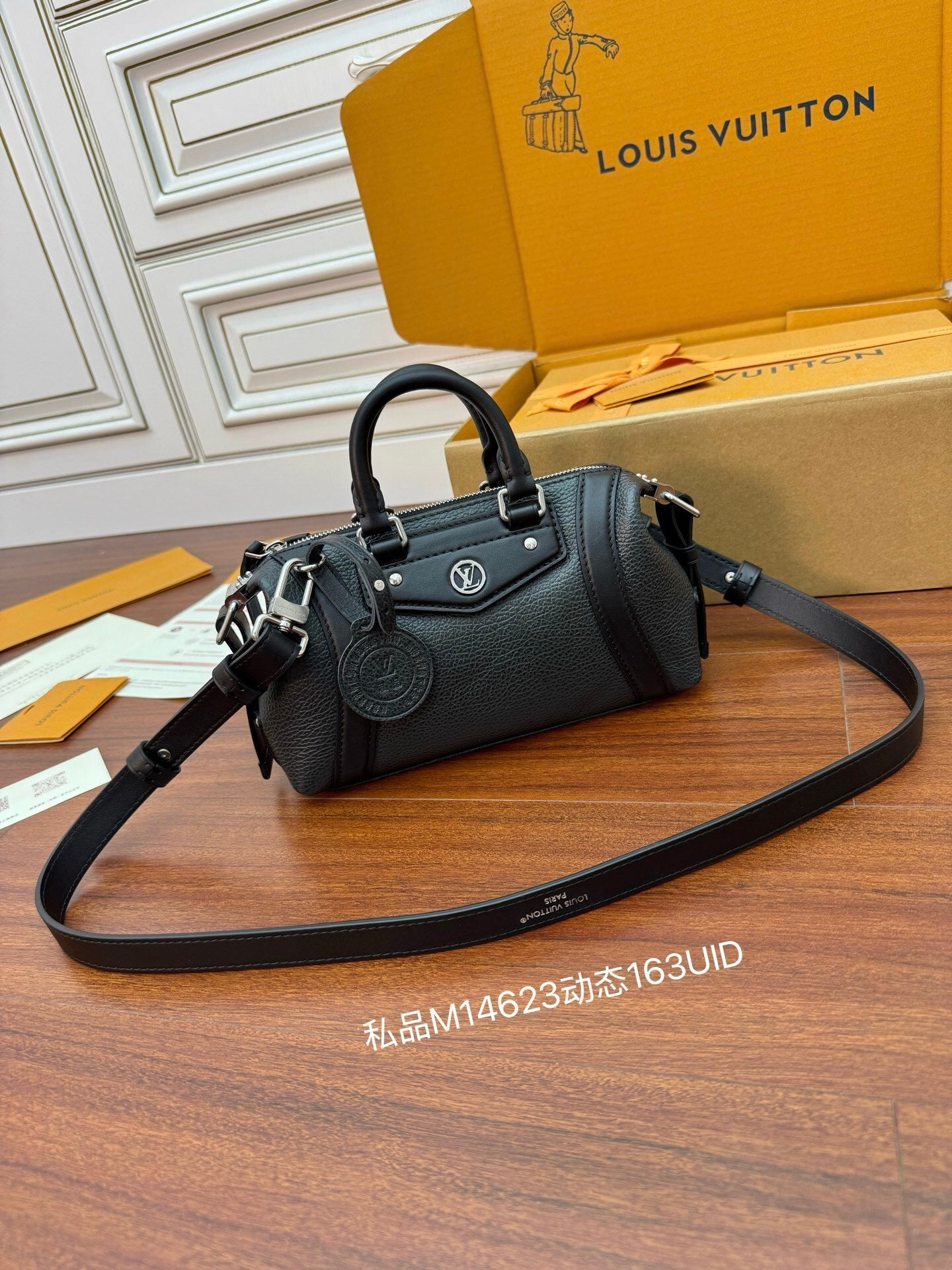 Louis Vuitton LV Biker PM Bag in Black Calf Leather