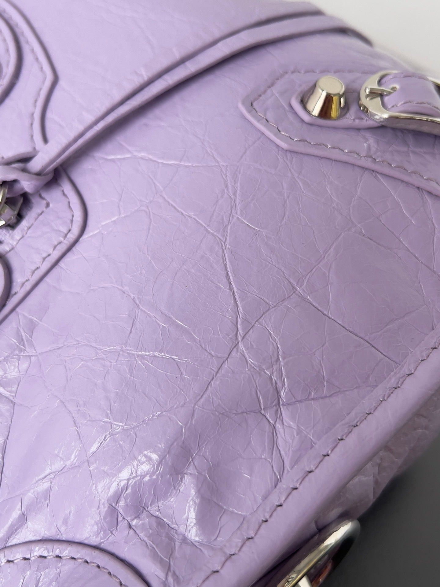 Balenciaga Le City Small Light Purple Arena Lambskin Bag