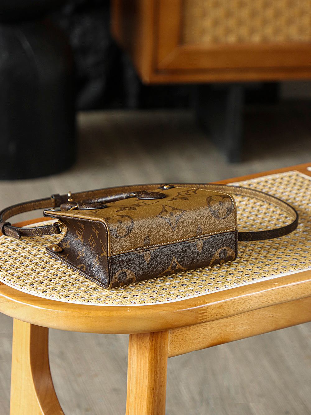Louis Vuitton OnTheGo BB Bag in Monogram & Monogram Reverse Canvas
