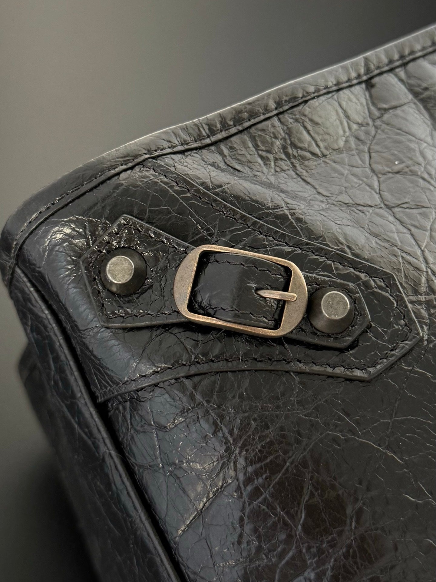 Balenciaga Le City Travel Bag Black Arena Lambskin