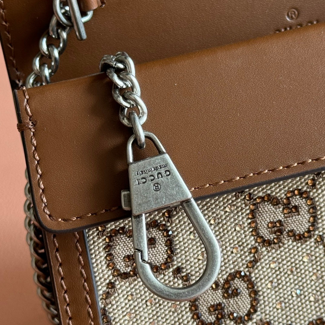 Gucci Dionysus Super Mini GG Supreme Canvas Bag with Tiger Head Closure