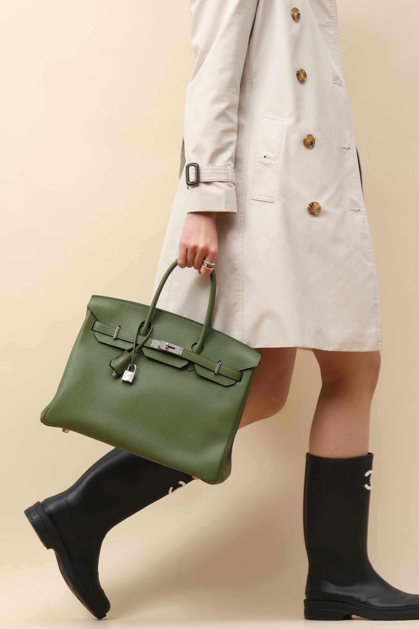 Hermès Birkin 35 Green – Classic Luxury Designer Handbag