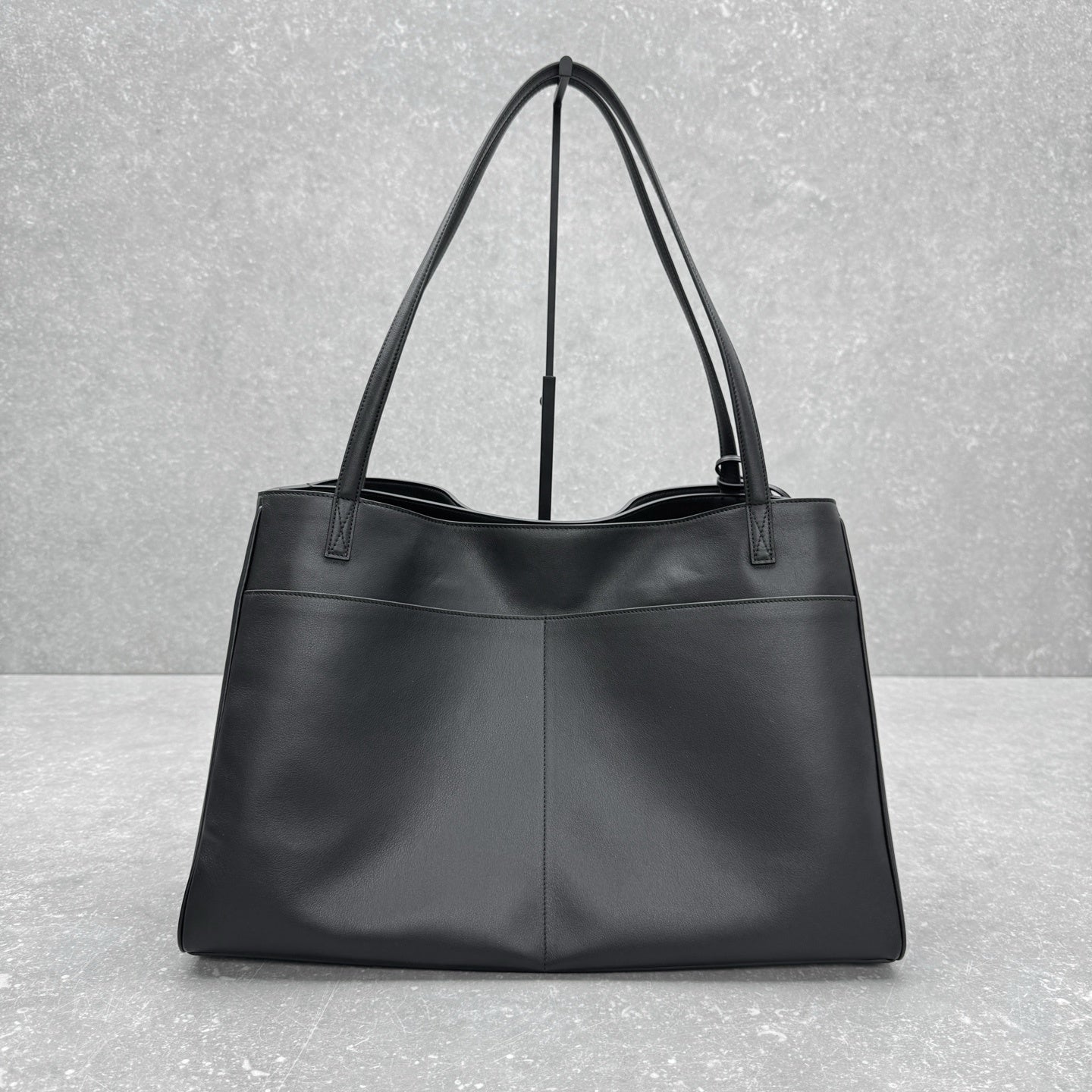 Balenciaga Rodeo Black Leather Tote Bag Gold Turnlock