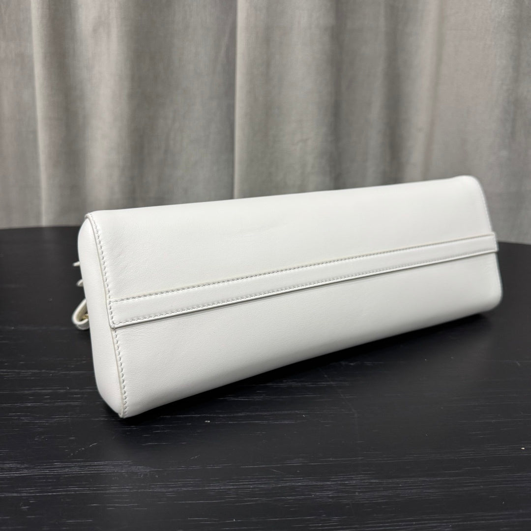 Prada Enchaîné Medium White Leather Shoulder Bag