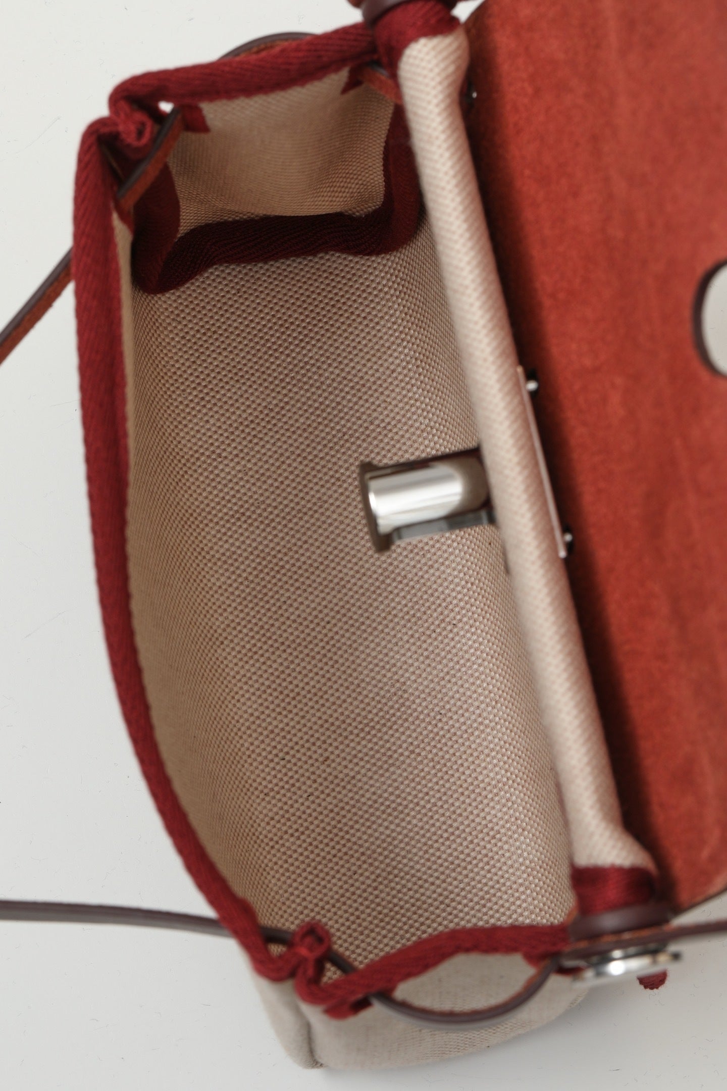 Hermès Mini Herbag Zip 20 – Elegant Canvas & Leather Designer Bag