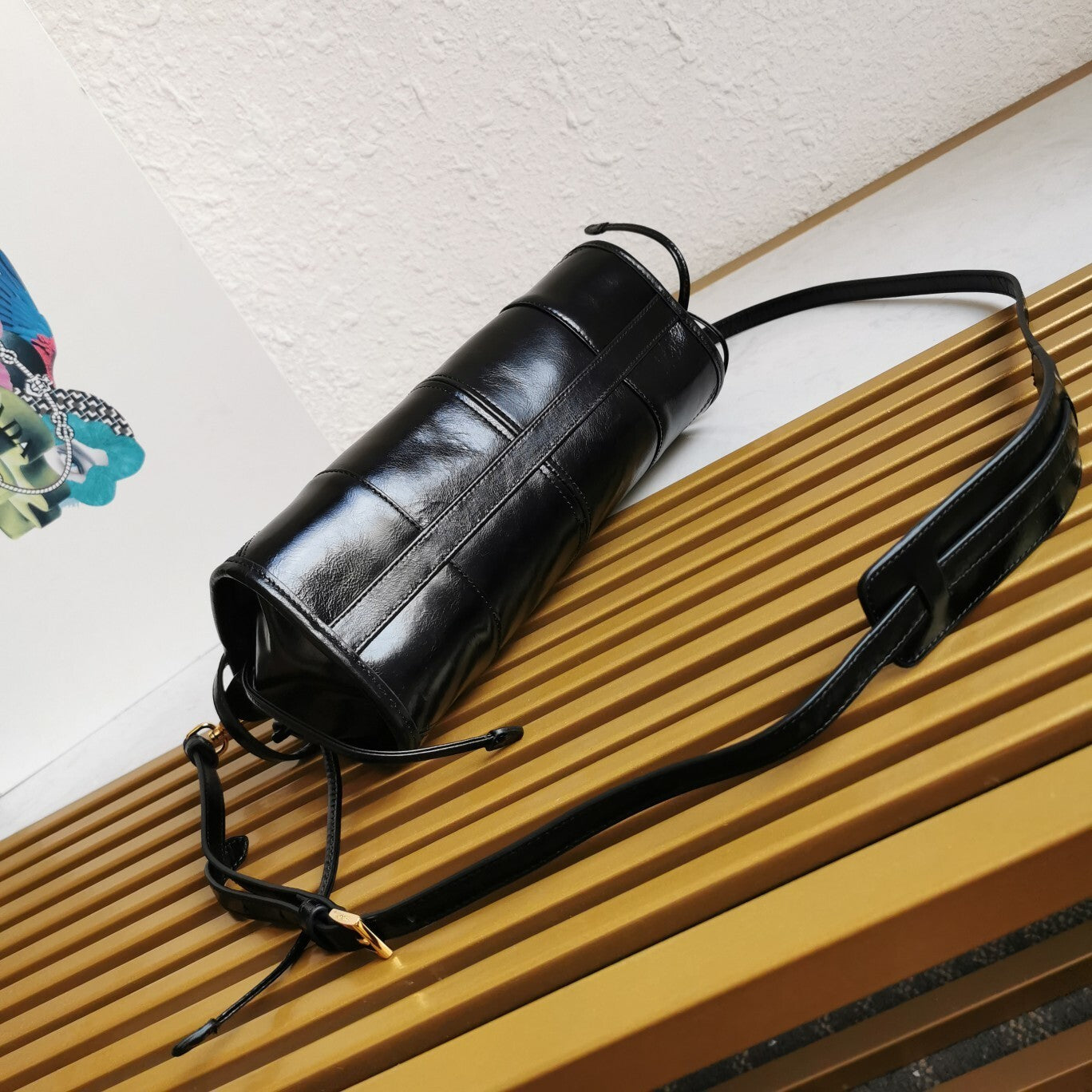 Prada Bonnie Small Black Leather Handbag