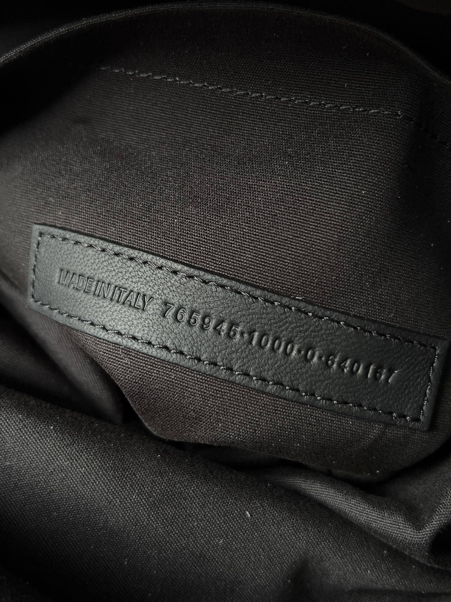 Balenciaga Monaco Black Crinkled Calfskin Shoulder Bag