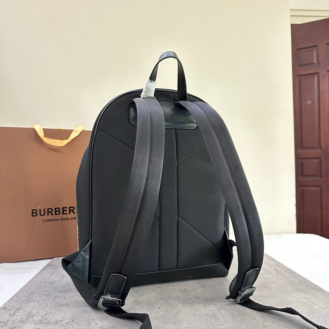 Burberry Jett Backpack in House Check Canvas with Protective Mesh Overlay