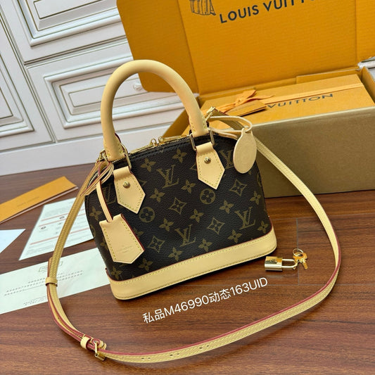 Louis Vuitton Alma BB Handbag – Monogram Canvas with Cowhide Leather Trim