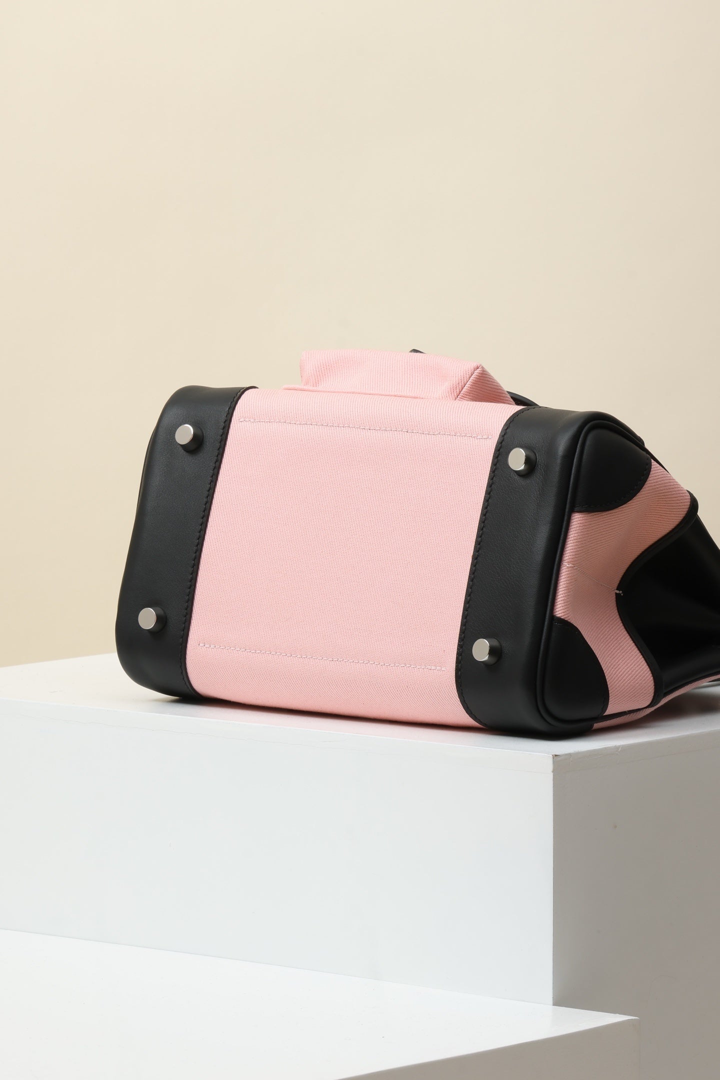 Hermès Birkin Cargo 25 Rose Sakura & Noir Toile Canvas