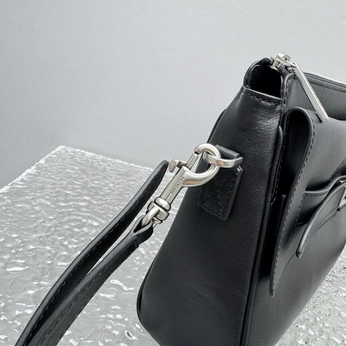 Balenciaga Bel Air Small Black Calfskin Messenger Bag
