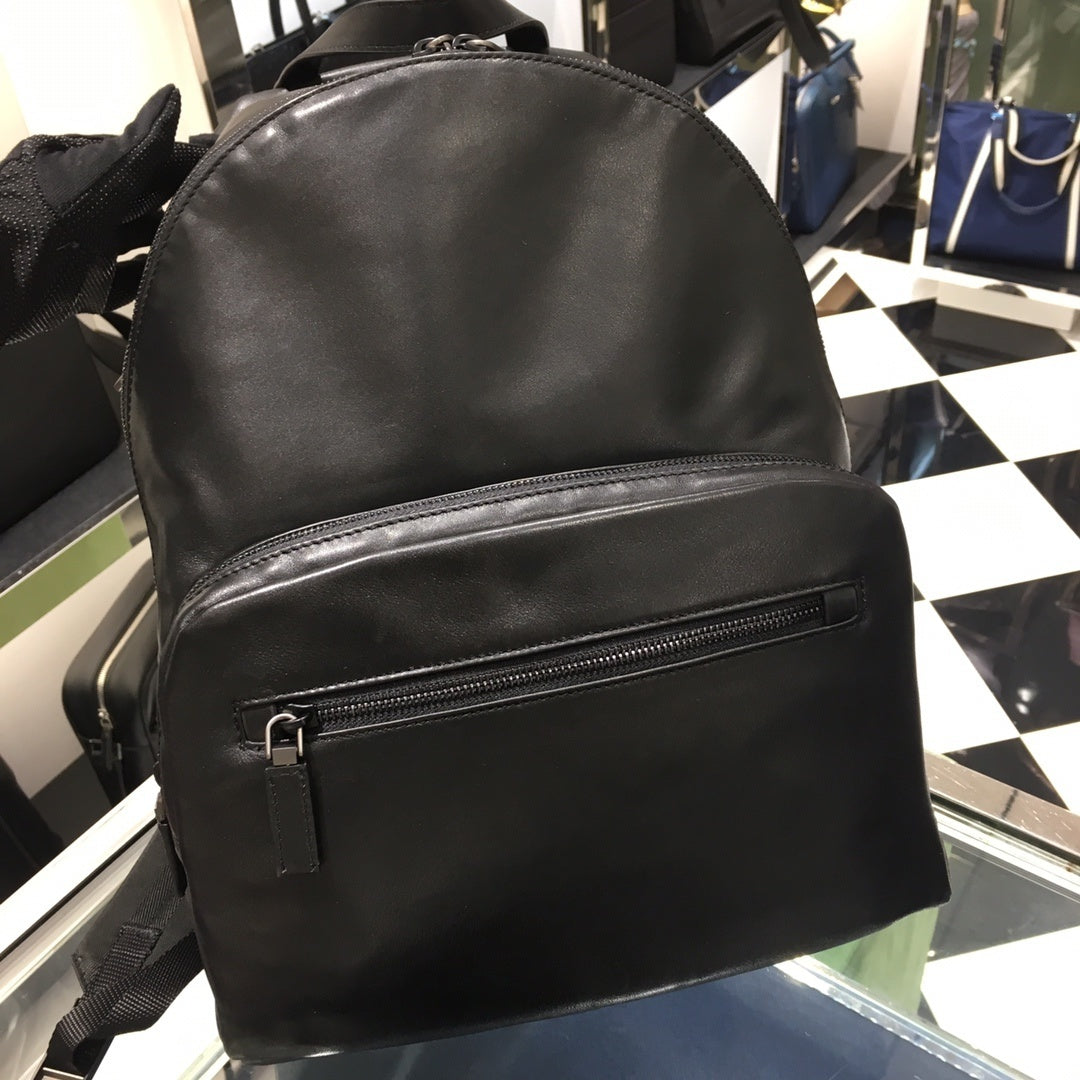 Prada Sporty Chic Black Calf Leather Backpack