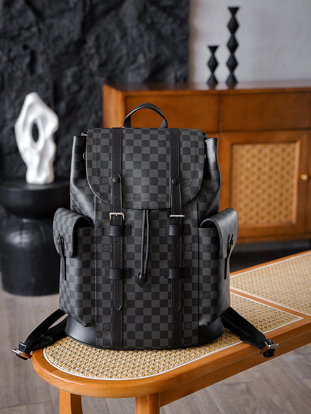 Louis Vuitton Christopher PM Backpack in Damier Graphite
