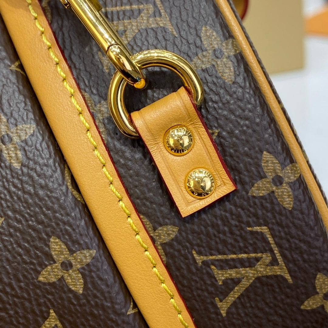Louis Vuitton Petite Boite Chapeau Bag – Monogram Canvas with Cowhide Leather & Gold Hardware