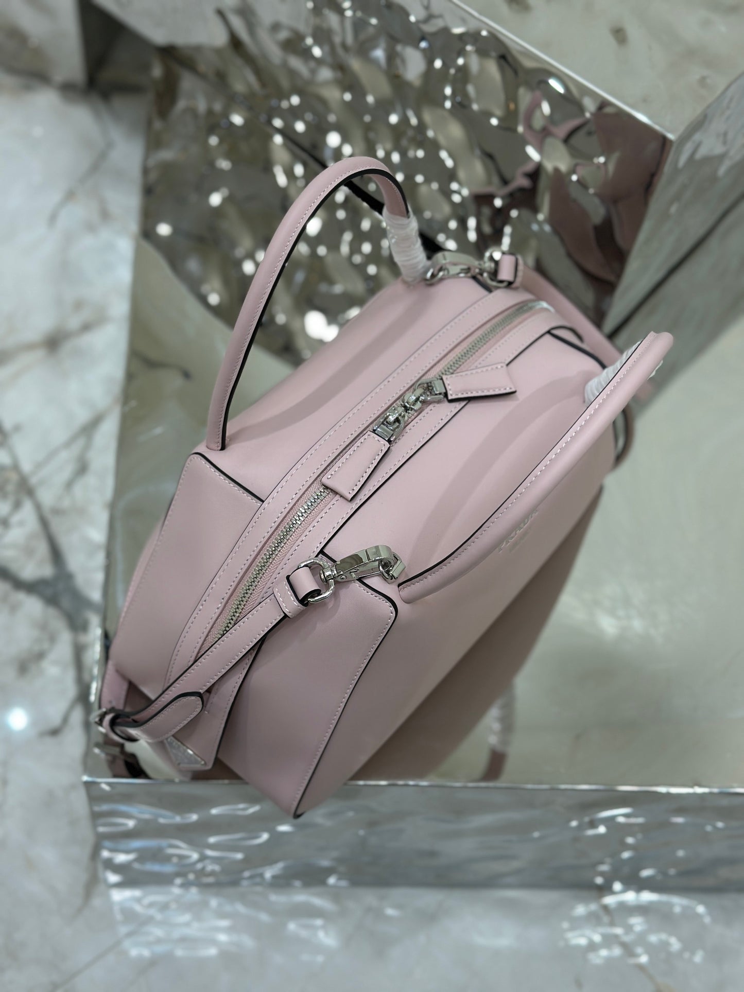 Prada Supernova Brushed Leather Handbag in Pink – Elegant Luxury Designer Bag