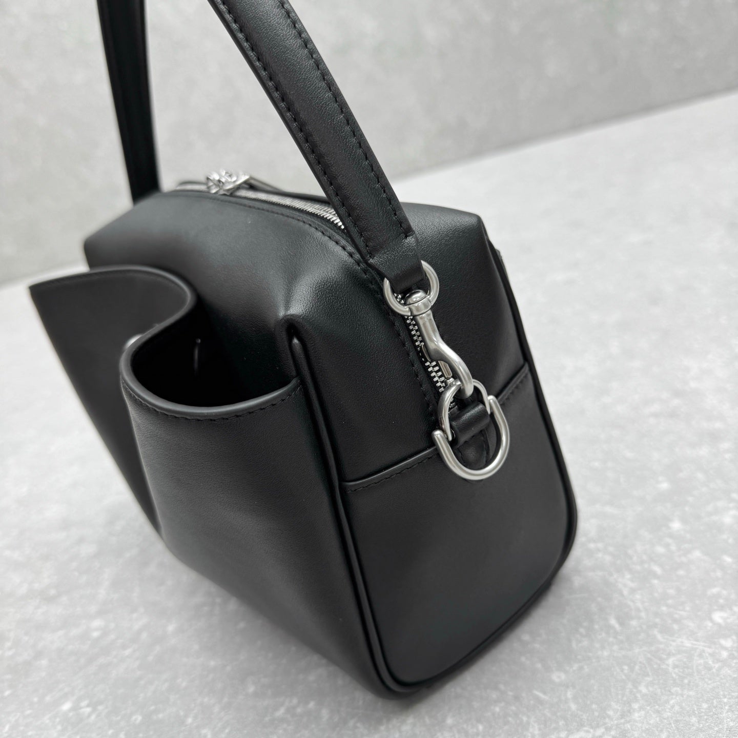 Balenciaga Rodeo Camera Bag Black Calfskin Silver