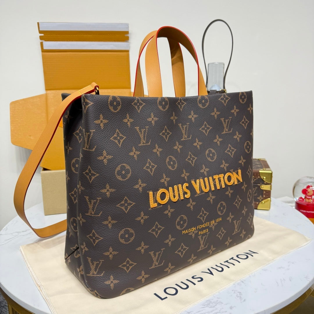 Louis Vuitton Shopper Tote MM Handbag Luxury Designer Tote