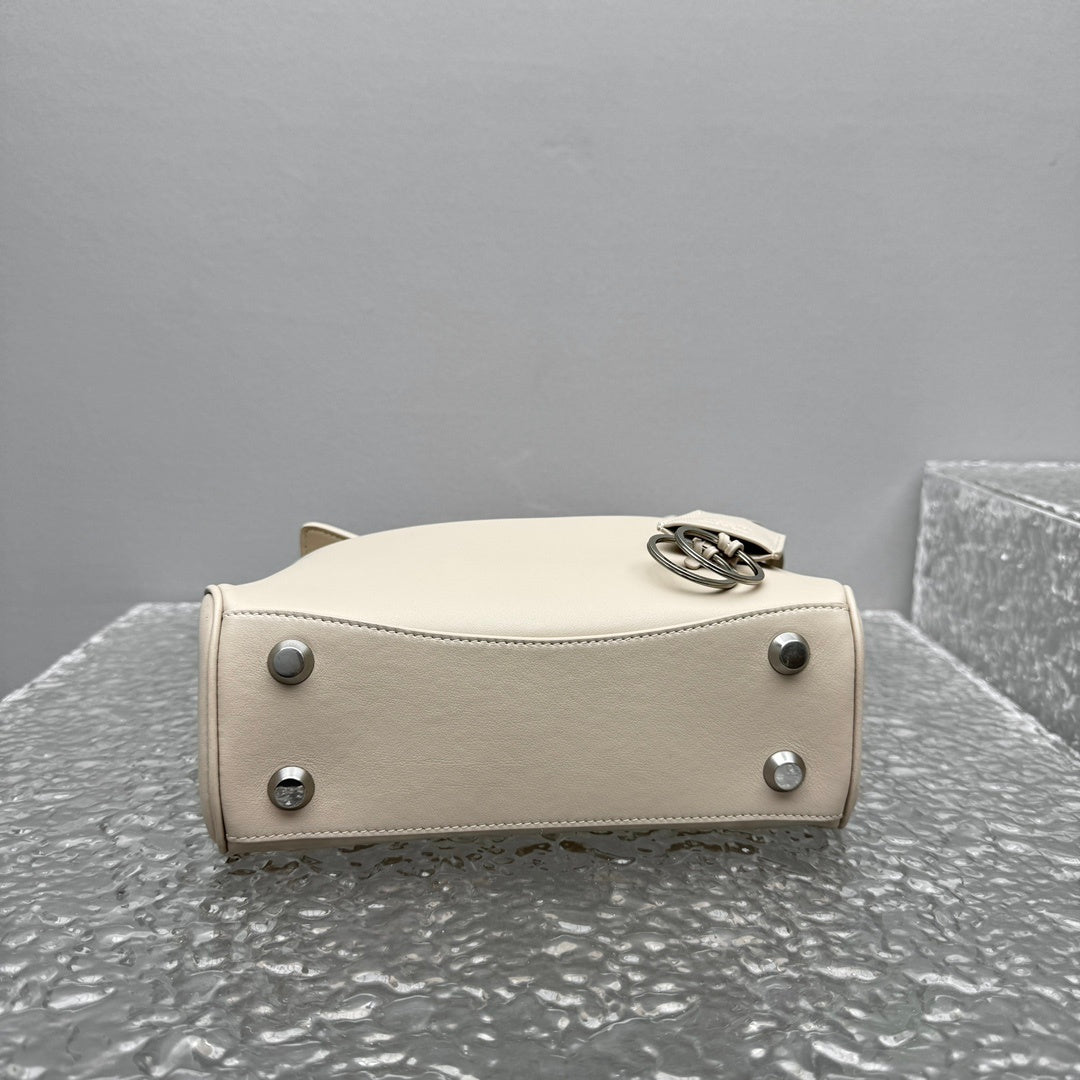 Balenciaga Rodeo Light Beige White Leather Bag