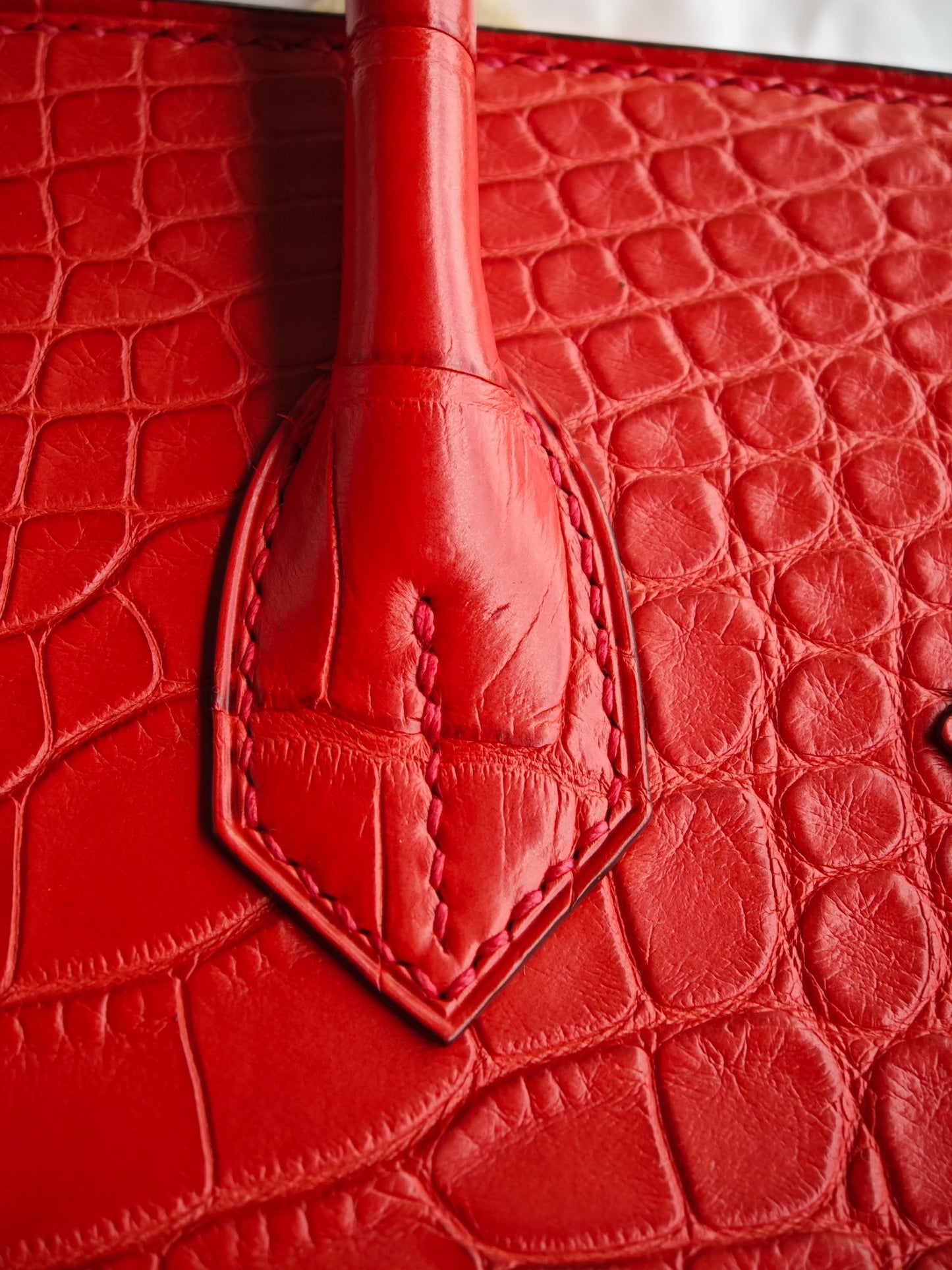 Hermès Birkin Red Crocodile Gold Hardware