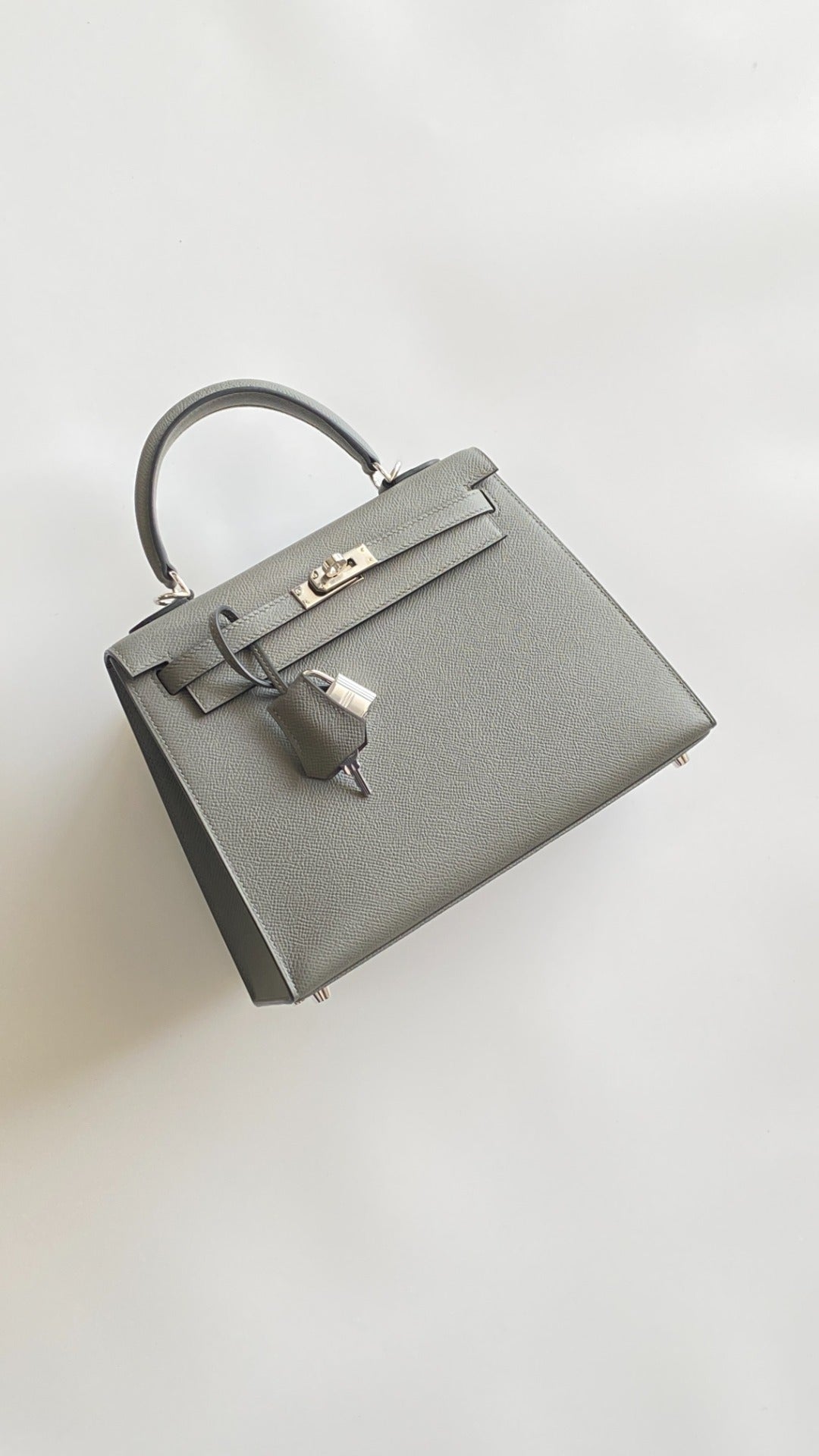 Hermès Kelly 25 Epsom Gris Asphalte Palladium