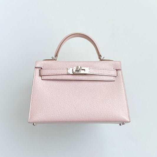 Hermès Mini Kelly Mauve Pale Epsom Leather