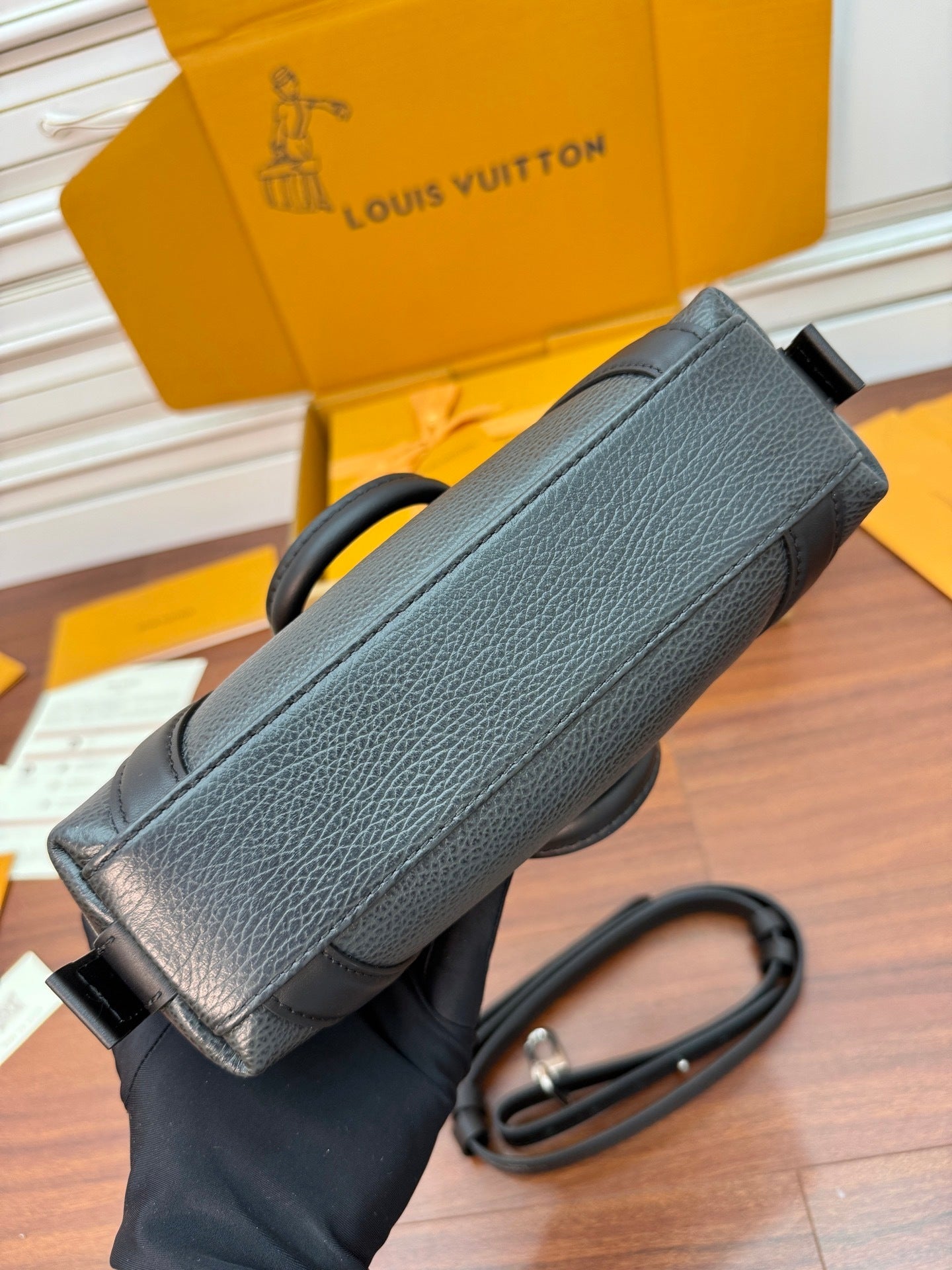 Louis Vuitton LV Biker PM Bag in Black Calf Leather